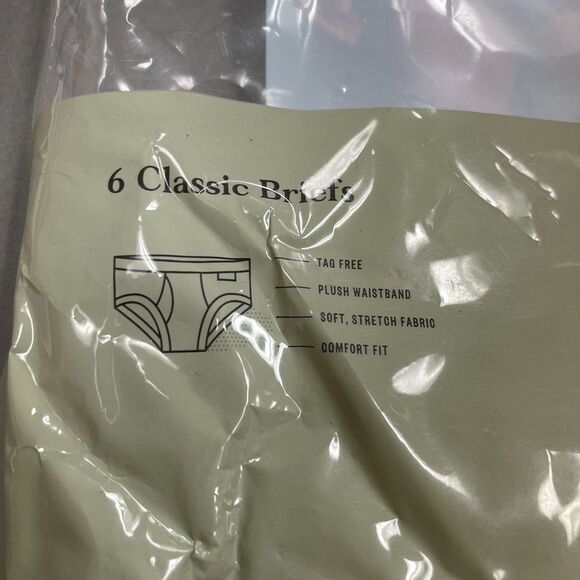 Goodfellow & Co Men's Underwear Classic Briefs XXL 44/46 White Tag Free Lot of 5 - Picture 4 of 9
